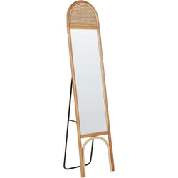 Beliani - Miroir sur Pied Boho en Rotin Ovale 168 x 41 cm Salon Chambre Accessoires Maison Naturel Brussey