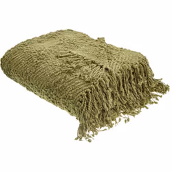 Couvre-lit tissé à pompons. Fabriquée en coton et en acrylique doux, cette couverture est indispensable à toute maison douill ...