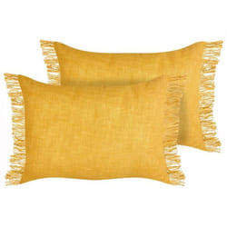 Lot de 2 coussins MABA Coton Unicolore Jaune