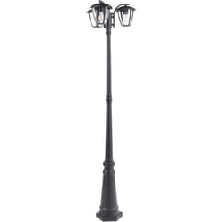 Lampe d'Extérieur Moderne à 3 Lumières Jardin Éclairage de Chemin en Aluminium Synthétique Noir Lemro