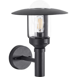 Applique Murale d'Extérieur Moderne Lampe Métal Abat-jour Verre Aluminium Noir Mat Tizu