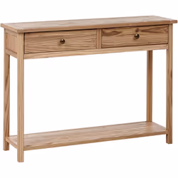 Table console avec tiroirs. Cette table console en bois massif apporte une touche de charme rustique à tout espace. Fabriquée ...