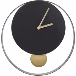 Horloge suspendue sans chiffres. Mélange unique de forme et de fonction, cette horloge murale présente un design circulaire a ...