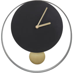 Beliani - Horloge Murale à Suspendre ⌀ 30 cm Design Moderne Sans Chiffres Acier Noir et Doré Magland