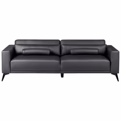 Canapé ANGE Cuir PU Noir 3 places