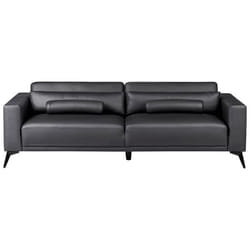 Canapé ANGE Cuir PU Noir 3 places