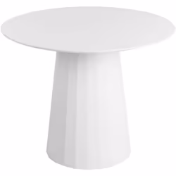 Table de salle à manger moderne avec pied robuste. Avec sa finition blanche et son design minimaliste, cette table de salle à ...
