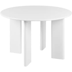 Beliani - Table de Salle à Manger en Bois mdf Ronde 120 cm Blanche Cosmo