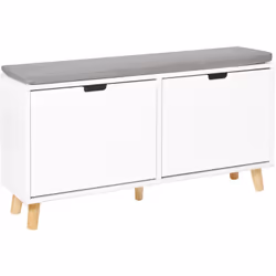 Rangement minimaliste pour chaussures. Ce meuble à chaussures élégant allie style et fonctionnalité, avec deux compartiments  ...