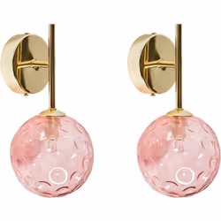 Set de lampes murales. Ajoutez une touche d'élégance à votre intérieur avec ce lot de deux lampes murales glamour. Dotées d'u ...