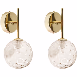 2 lampes murales à bras. Ajoutez une touche d'élégance à votre intérieur avec ce lot de deux lampes murales glamour. Dotées d ...