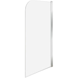 Beliani - Paroi de Douche Minimaliste en Verre Trempé Réglable 140 x 70 cm Argenté Lapan