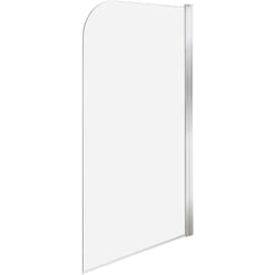 Beliani - Paroi de Douche Minimaliste en Verre Trempé Réglable 140 x 80 cm Argenté Lapan
