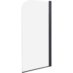 Beliani - Paroi de Douche Minimaliste en Verre Trempé Réglable 140 x 80 cm Noir Lapan