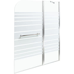 Beliani - Paroi de Douche Minimaliste en Verre Trempé avec Porte 140 x 100 cm Argenté Tuapi