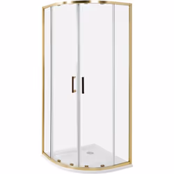 Douche demi-ronde avec double porte coulissante. Prenez soin de votre salle de bain en l'équipant de cette cabine de douche.  ...