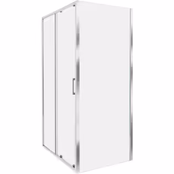 Cabine de douche carrée avec porte simple. Rafraîchissez votre salle de bain et ajoutez-y un élément qui attirera l'attention ...
