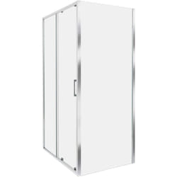 Cabine de Douche en Verre Trempé 80 x 100 x 185 cm 1 Porte Argenté Yoro