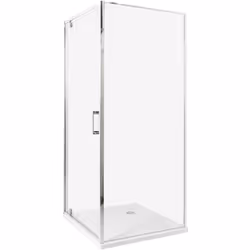 Cabine de douche carrée avec porte simple. Cette cabine de douche carrée sera un excellent complément à votre salle de bain.  ...