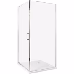 Cabine de douche carrée avec porte simple. Cette cabine de douche carrée sera un excellent complément à votre salle de bain. ...
