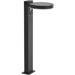 Borne Solaire Extérieur led en Métal 50 cm Jardin Allée Détecteur de Mouvement Noir Parkers