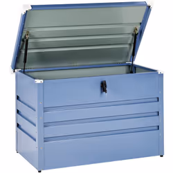 Rangement d'extérieur. Protégez vos outils et accessoires de jardinage grâce à ce coffre de rangement robuste. Très résistant ...
