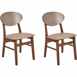 Ensemble de chaises de salle à manger avec sièges en similicuir. Améliorez votre espace avec cette paire de chaises de style  ...