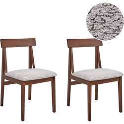Ensemble de chaises de salle à manger avec sièges en bouclette. Ajoutez une touche de charme rétro avec ce lot de deux chaise ...