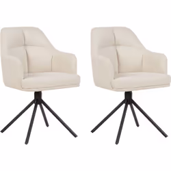Chaises pivotantes rembourrées. Mettez en valeur votre salle à manger avec cet élégant ensemble de deux chaises. Tapissé dans ...