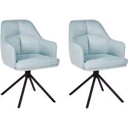 Chaises pivotantes rembourrées. Mettez en valeur votre salle à manger avec cet élégant ensemble de deux chaises. Tapissé dans ...