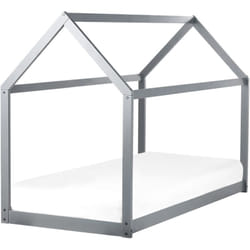Lit d'Enfant Simple avec Cadre Barreaux 90 x 200 cm en Bois de Pin Gris Tosse
