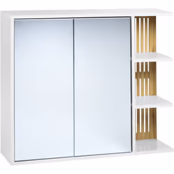 Armoire de salle de bains à fixation murale avec miroir. Complétez votre salle de bains avec cette élégante armoire murale av ...