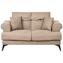 Canapé SKIVE Tissu Marron clair 2 places