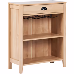 Meuble de salon avec porte-verre. Cet élégant buffet allie praticité et charme traditionnel. Il comporte deux étagères ouvert ...