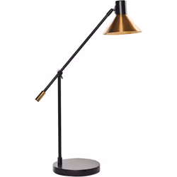 Lampe à poser avec abat-jour réglable. Donnez du caractère à votre espace avec cette lampe de table de style industriel, enti ...