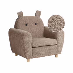 Fauteuil pour enfants en bouclé marron MARIBO