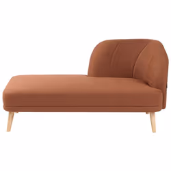 Chaise longue côté droit TANLAY Tissu Marron doré