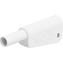 SLQ-4N-46 Fiche banane de sécurité mâle ø de la broche: 4 mm blanc 1 pc(s) D662282 - Stäubli