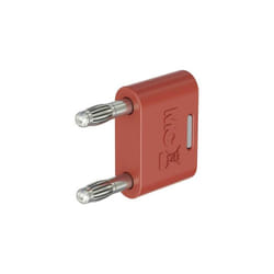 Stäubli - KS-4N-19 fiche de liaison rouge ø de la broche: 4 mm écartement entre les broches: 19 mm 1 pc(s) 64.4012-22
