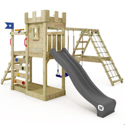 WICKEY Aire de jeux avec balançoire et structure descalade GateFlyer anthracite