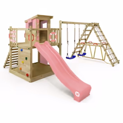 Aire de jeu avec toboggan et extension d'escalade Wickey Smart Surf Sur Wickey Smart Surf Il y a des chuchotements excités qu ...