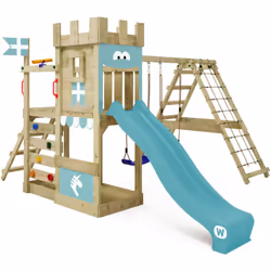 Aire de jeux avec toboggan Wickey DragonFlyer Tonnerre d'applaudissement et clameur d'encouragement, le château volant du dra ...