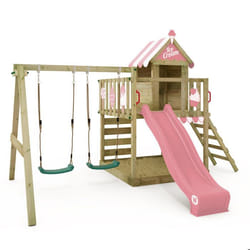 WICKEY Aire de jeux avec balançoire Wickey Smart Candy rose pastel