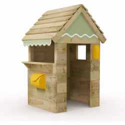 Cabane enfant en bois Wickey's Cottage Volume livré Colis de bois Téléphone Boîte aux lettres Bâche tout temps 650 g/m² Stick ...