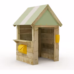 Cabane enfant Wickey’s Hut pour le jardin Volume livré Colis de bois Téléphone Boîte aux lettres Bâche tout temps 650 g/m² St ...