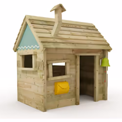 Cabane enfant Wickey's Inn Volume livré Colis de bois Téléphone Cloche Bâche tout temps 650 g/m² Sticker autocollant Toutes l ...