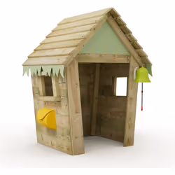 Cabane enfant en bois Wickey's Stable Volume livré Colis de bois Cloche Boîte aux lettres Bâche tout temps 650 g/m² Sticker a ...