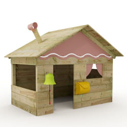 Cabane pour enfants Hostel avec toit en bois - station de jeux