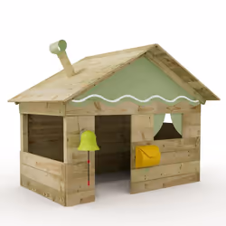 Cabane pour enfants Hostel avec toit en bois - station de jeux