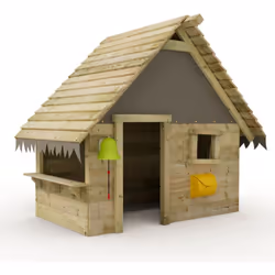 Cabane enfant Wickey's Tipi Volume livré Colis de bois Cloche Boîte aux lettres Bâche tout temps 650 g/m² Sticker autocollant ...